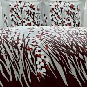 City Scene Cherry Blossom king duvet and shams